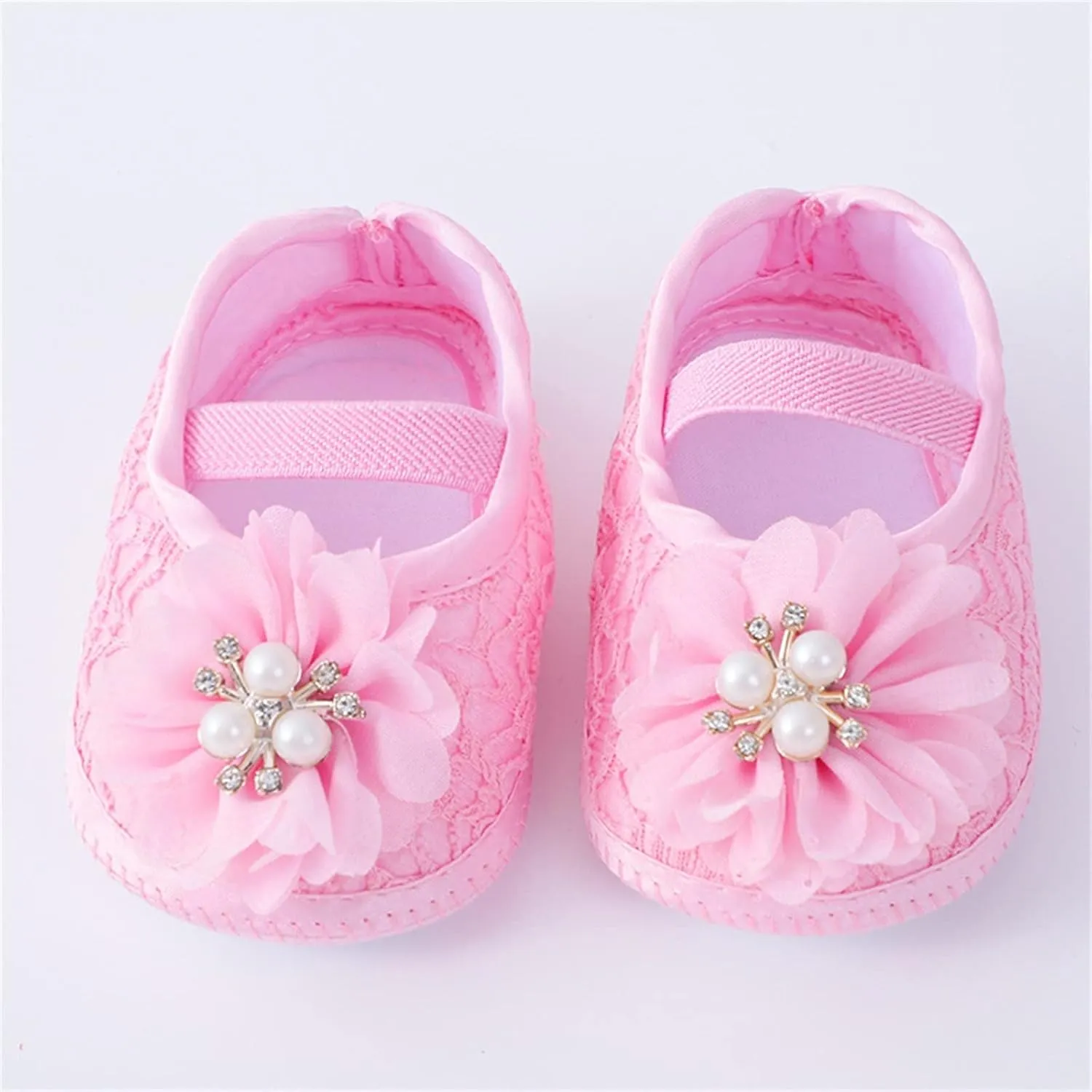 Baby Shoes Fashion Soft Sole Toddler Shoes Pearl Dress Flower Princess Shoes Toddler Shoes Baby Shoes Boy 6-12 Months