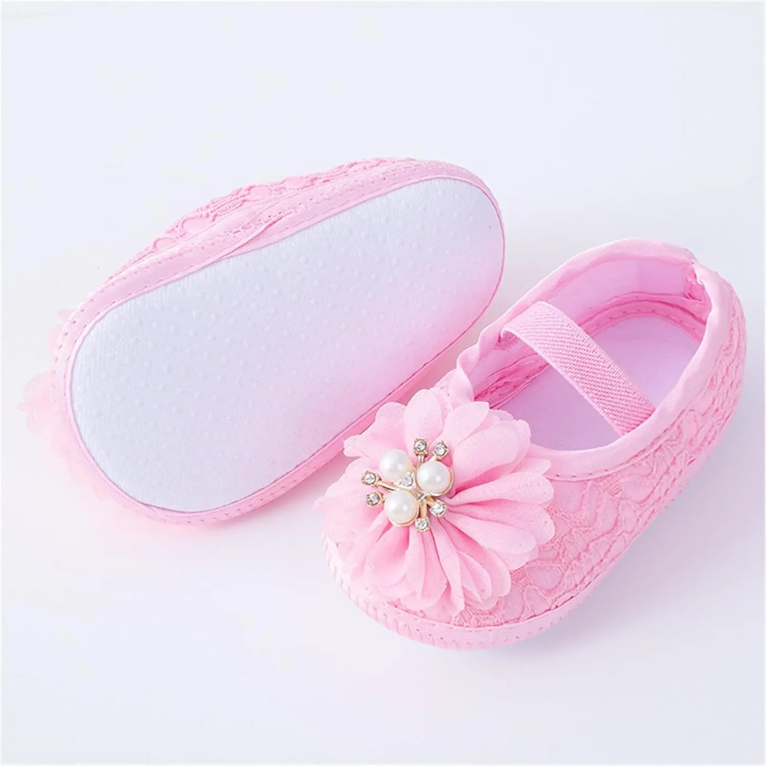 Baby Shoes Fashion Soft Sole Toddler Shoes Pearl Dress Flower Princess Shoes Toddler Shoes Baby Shoes Boy 6-12 Months