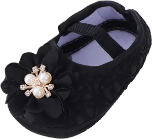 Baby Shoes Fashion Soft Sole Toddler Shoes Pearl Dress Flower Princess Shoes Toddler Shoes Baby Shoes Boy 6-12 Months