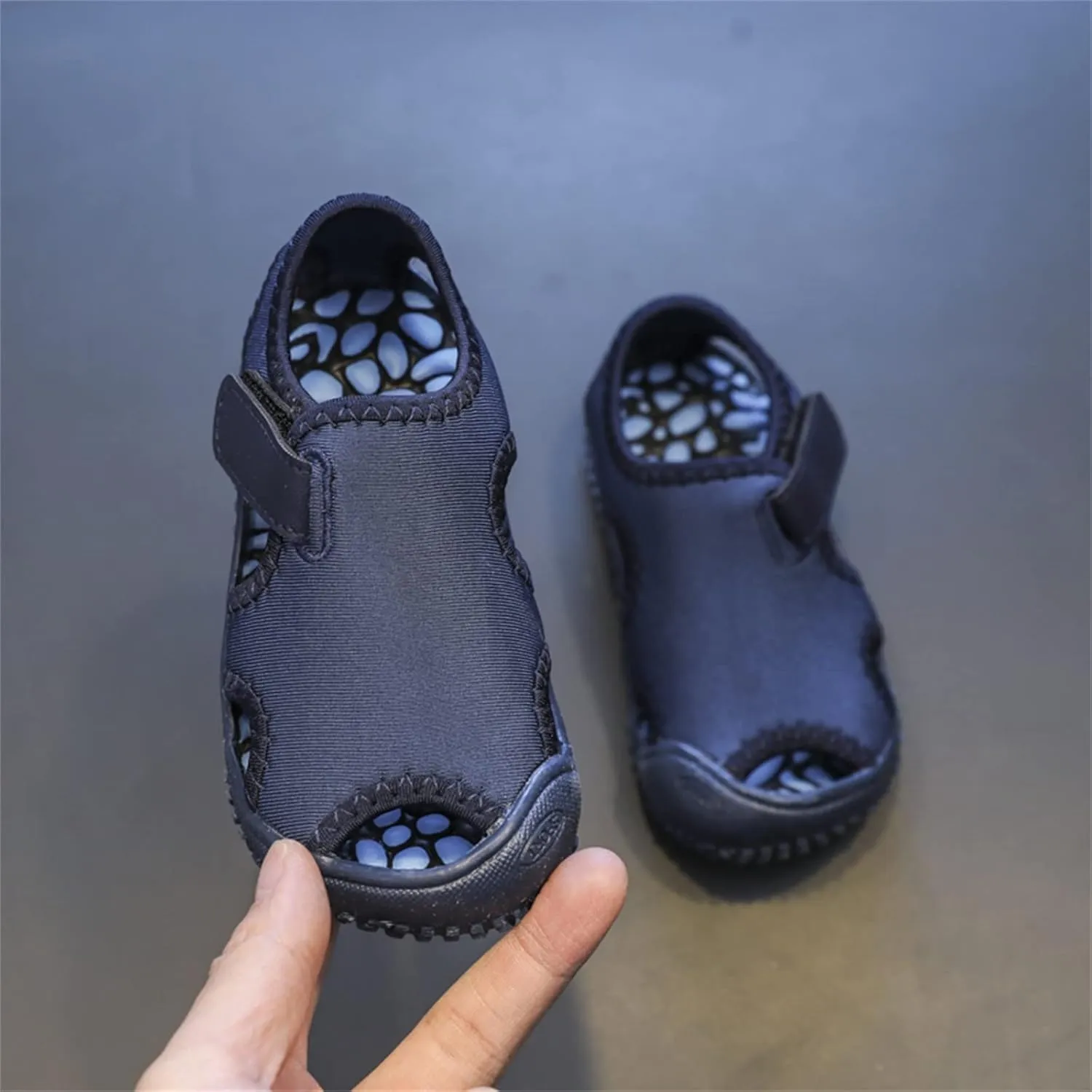 Baby Shoes Fashionable Casual Sandals Flat Toddler Shoes Comfortable Soft Casual Toddler Shoes Girls Light Up Shoes (Blue, 11 Little Child)