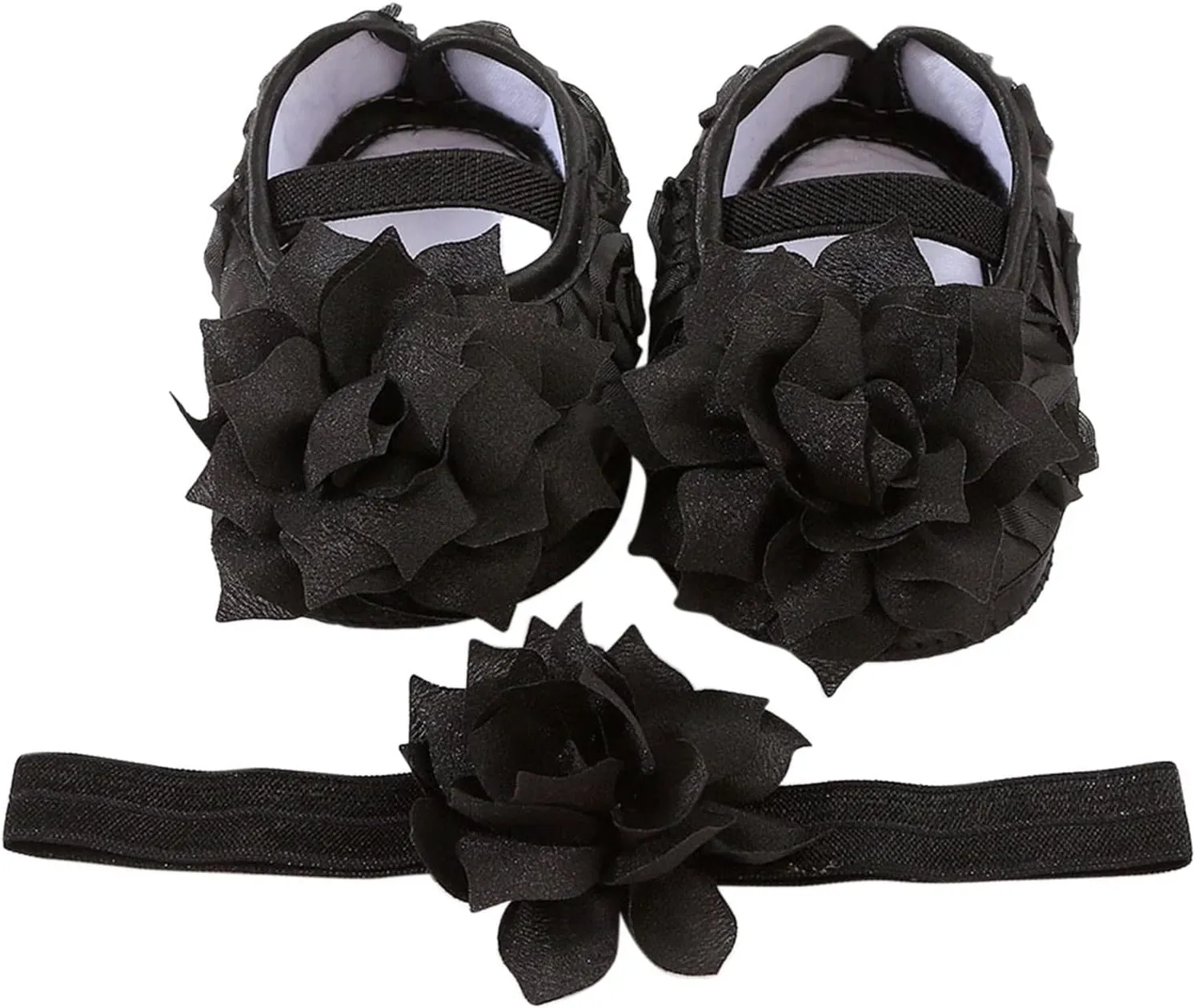 Baby Shoes Hairband Set 01 Year Old Baby Shoes 246 August Newborn Soft Sole Walking Shoes Toddler Boys Slip On