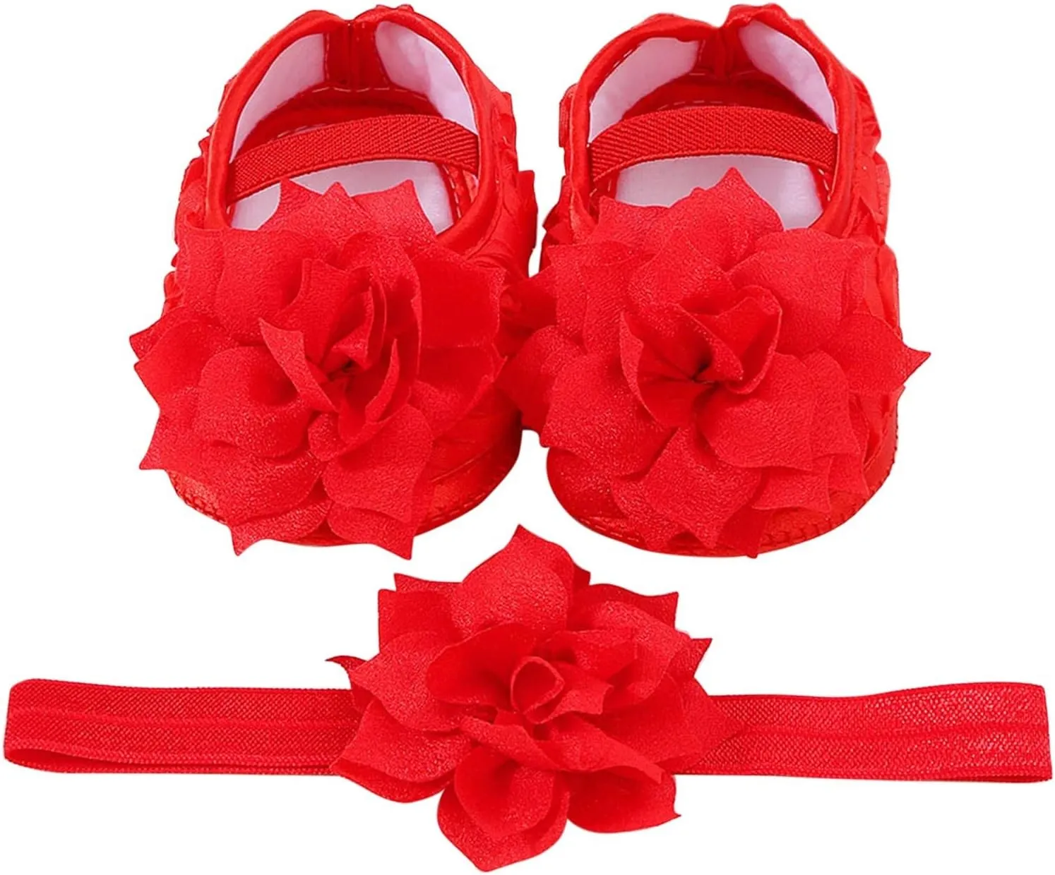 Baby Shoes Hairband Set 01 Year Old Baby Shoes 246 August Newborn Soft Sole Walking Shoes Toddler Boys Slip On