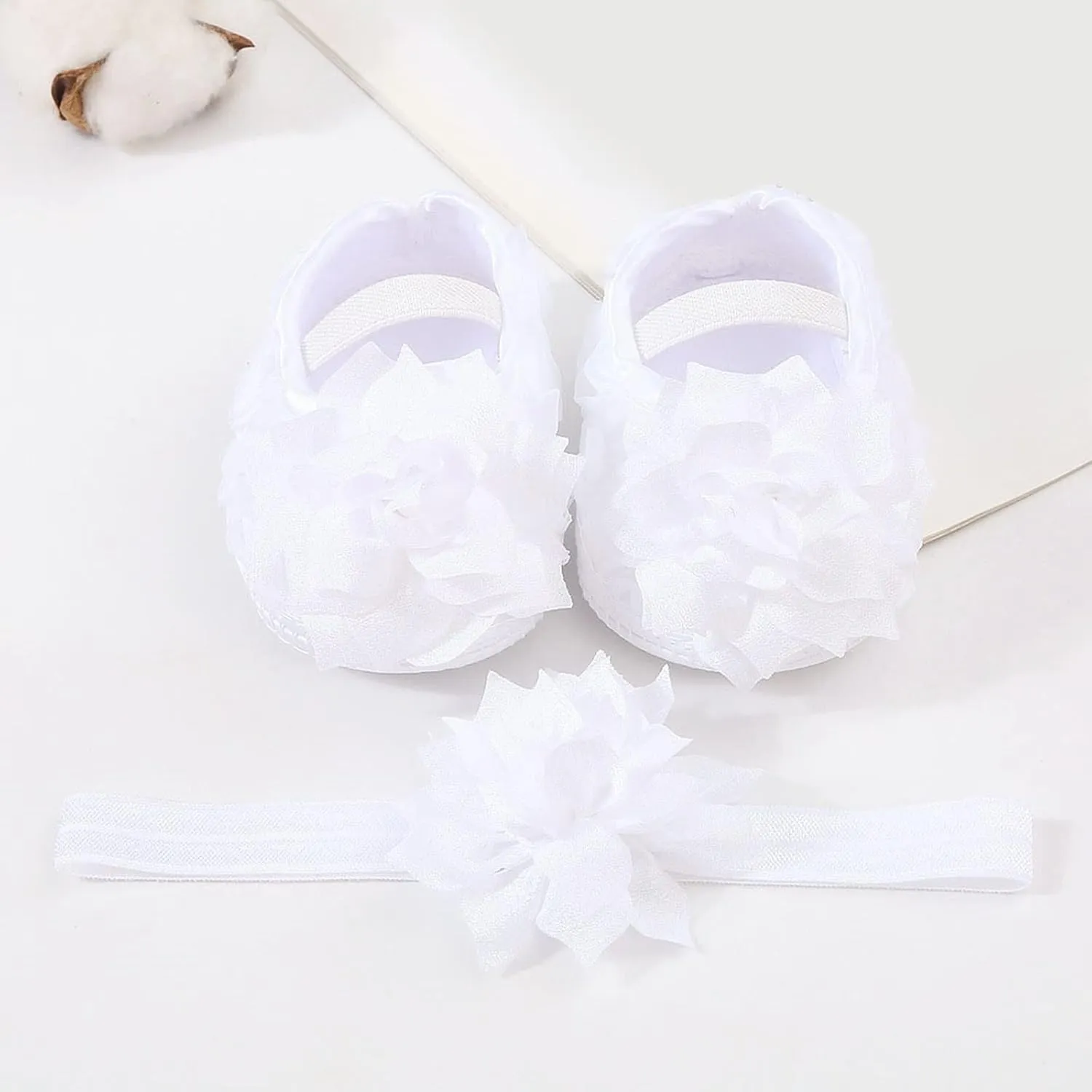 Baby Shoes Hairband Set 01 Year Old Baby Shoes 246 August Newborn Soft Sole Walking Shoes Trend Girl Shoes Size 4