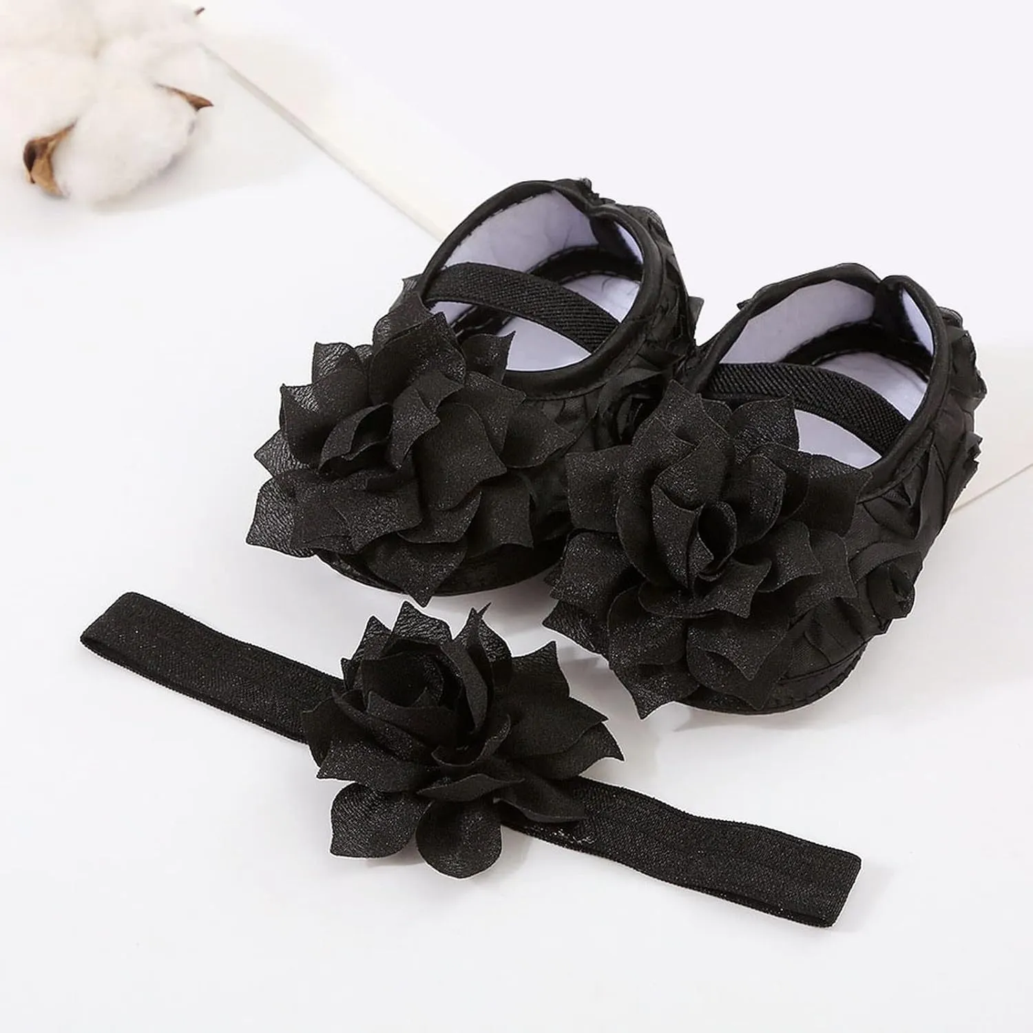 Baby Shoes Hairband Set 01 Year Old Baby Shoes 246 August Newborn Soft Sole Walking Shoes Trend Girl Shoes Size 4