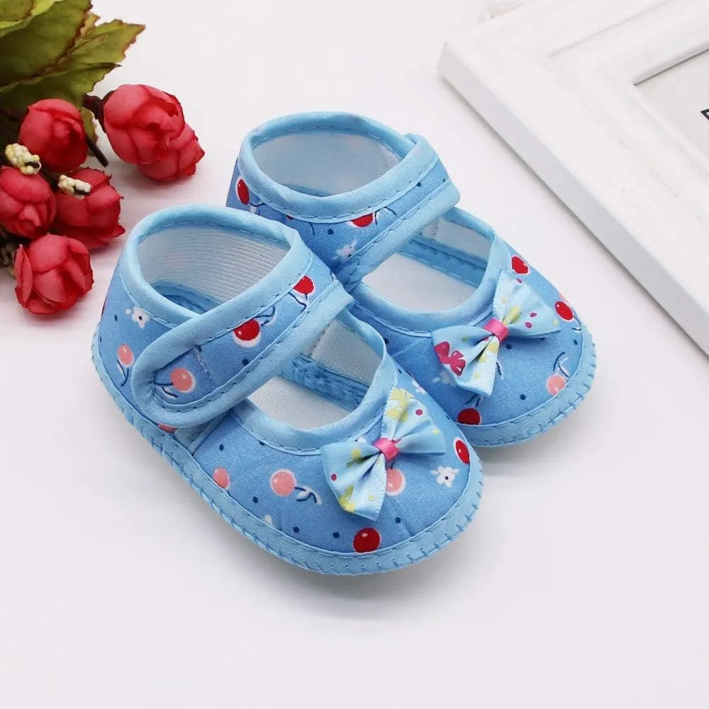 Baby Shoes Infant Boy Girl Infant Baby Prewalker Soft Shoes Sole Warm Girls Casual Bow Baby Shoes 6-24 Months