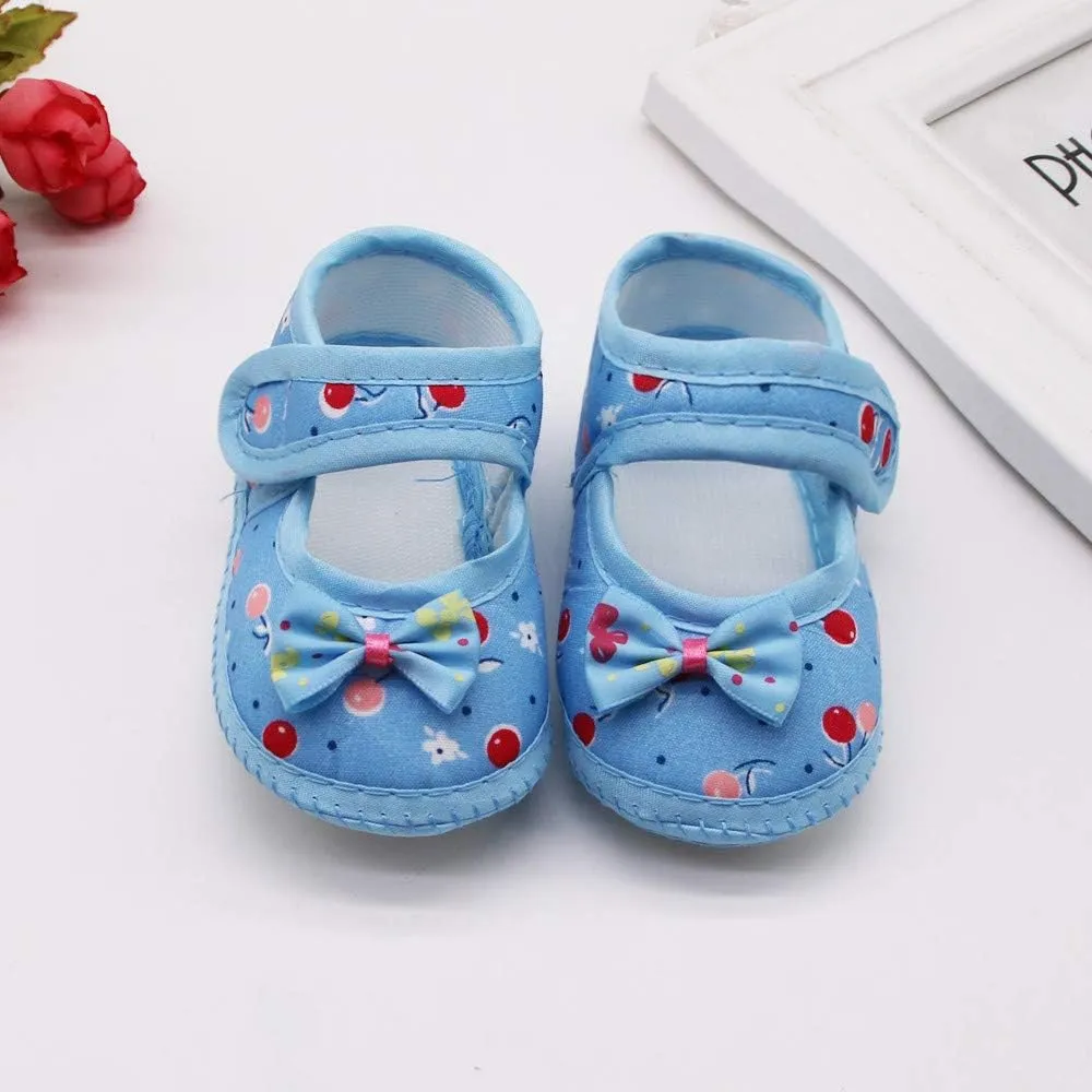 Baby Shoes Infant Boy Girl Infant Baby Prewalker Soft Shoes Sole Warm Girls Casual Bow Baby Shoes 6-24 Months