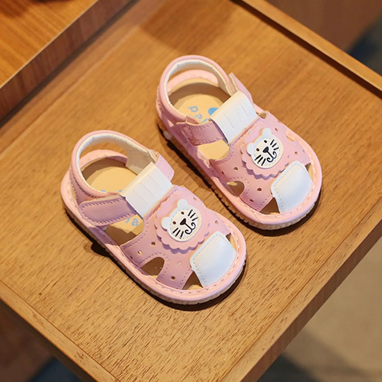 Baby Shoes Toddler Walking Baby 2024 Little Sandals Walking Shoes Soft Sole Slip Baotou Shoes 6-24 Months