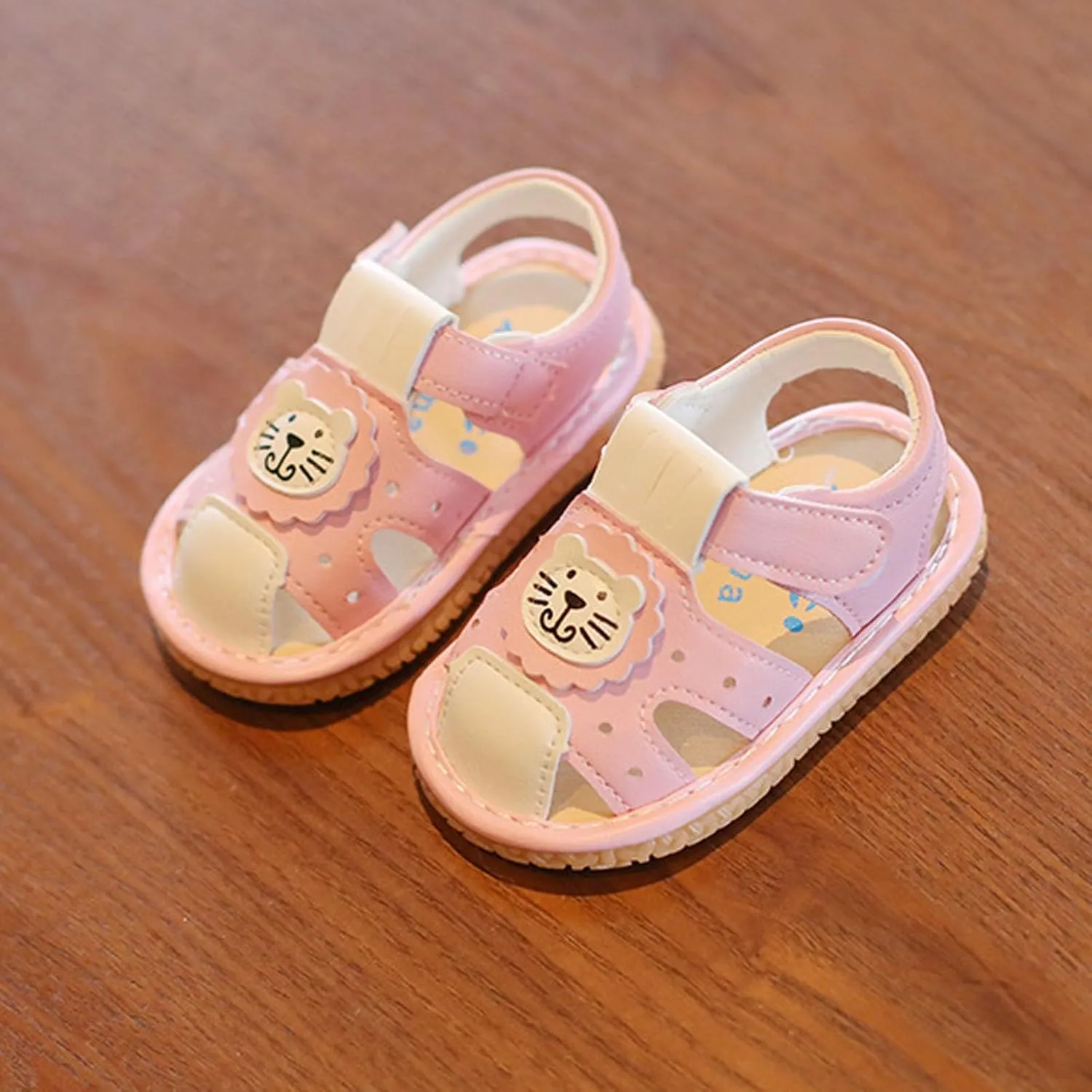 Baby Shoes Toddler Walking Baby 2024 Little Sandals Walking Shoes Soft Sole Slip Baotou Shoes 6-24 Months