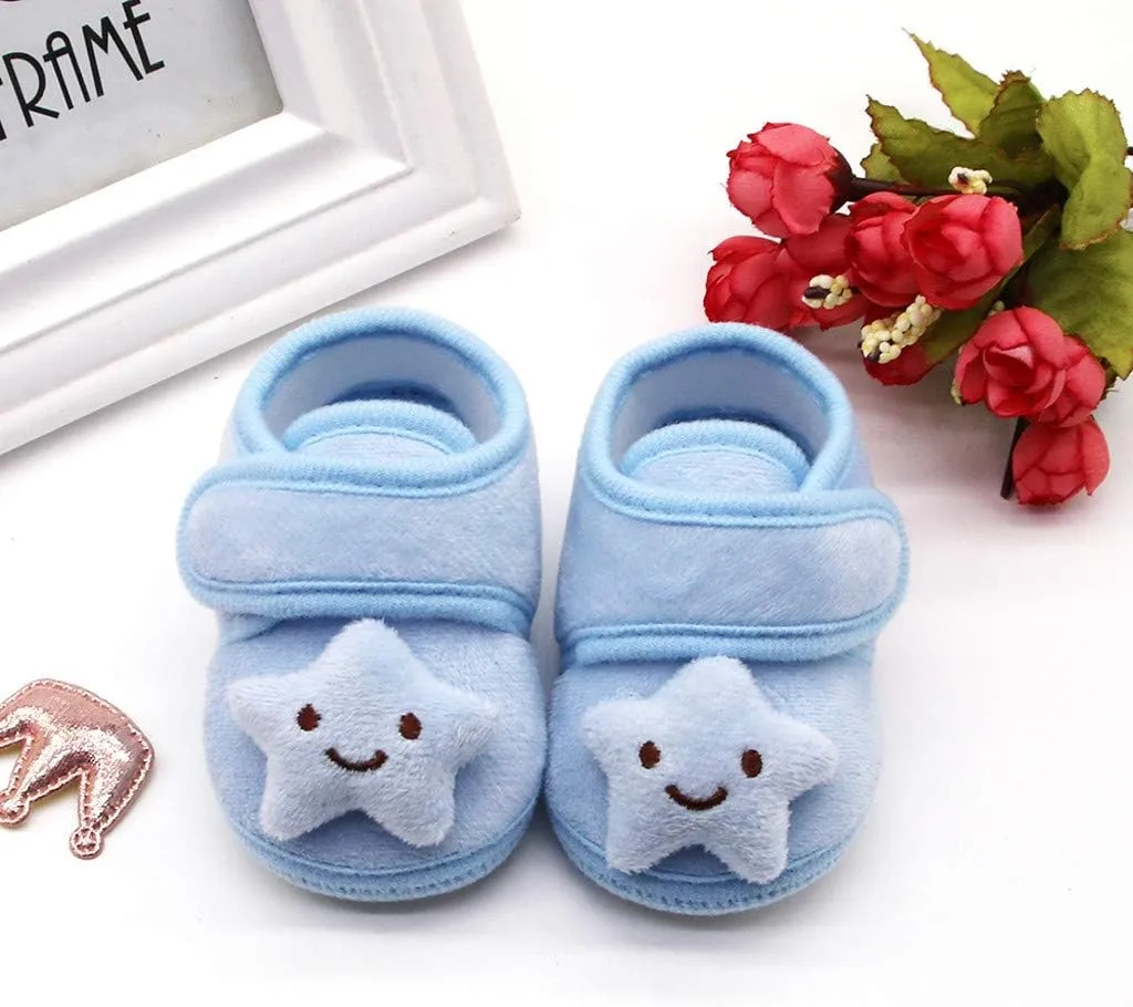 Baby Shoes,Infant Newborn Baby Girls Plush Stars Cloud Winter Boots Soft Sole Warm Shoes 0-18 Months (Blue-06#, 0-6M)