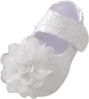 Baby Sneakers Girls Boys Baby Shoes Fashionable New Pattern Cute Flower Decoration Hook Loop Baby Shoes Infant