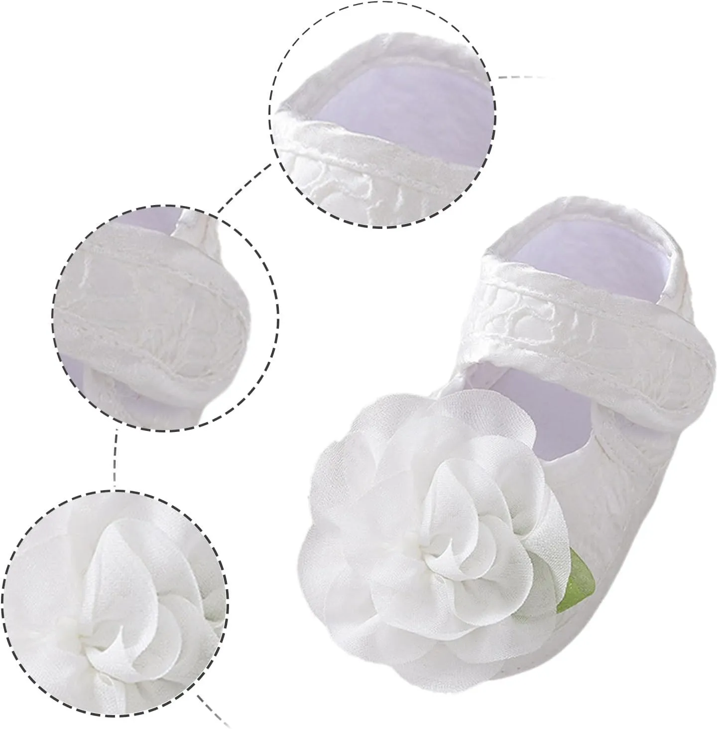 Baby Sneakers Girls Boys Baby Shoes Fashionable New Pattern Cute Flower Decoration Hook Loop Baby Shoes Infant