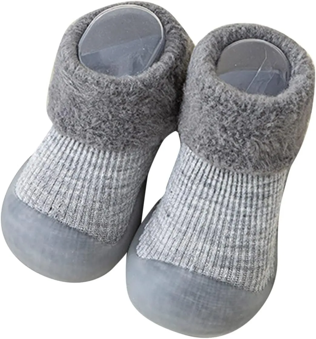 Baby Sneakers Girls Boys Infant Boys Girls Shoes Toddler Fleece WarmThe Floor Non Slip Prewalker Shoes Slip On