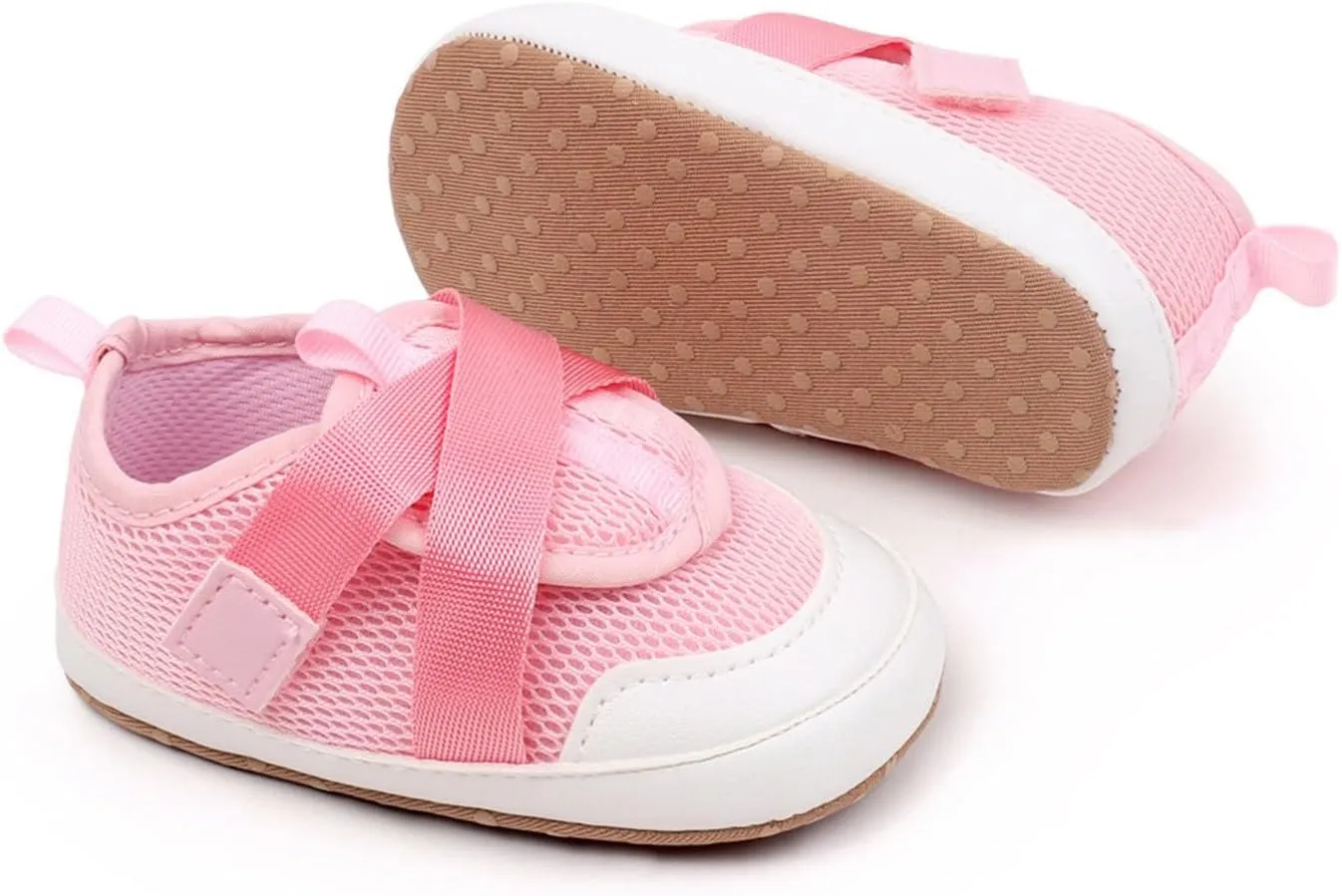Baby Sneakers Girls Boys Lightweight Breathable Mesh First Walking Shoes Flat Bottom Footwear First Petite Baby Shoes