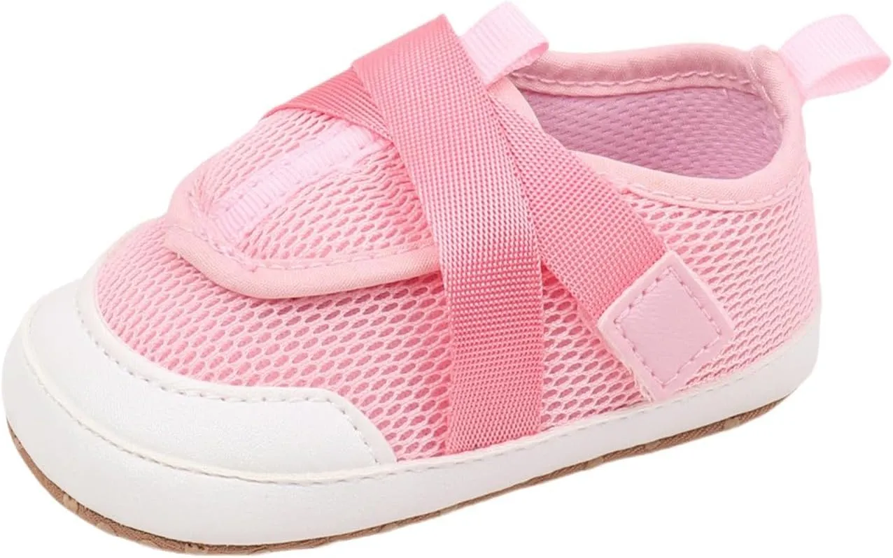 Baby Sneakers Girls Boys Lightweight Breathable Mesh First Walking Shoes Flat Bottom Footwear First Petite Baby Shoes