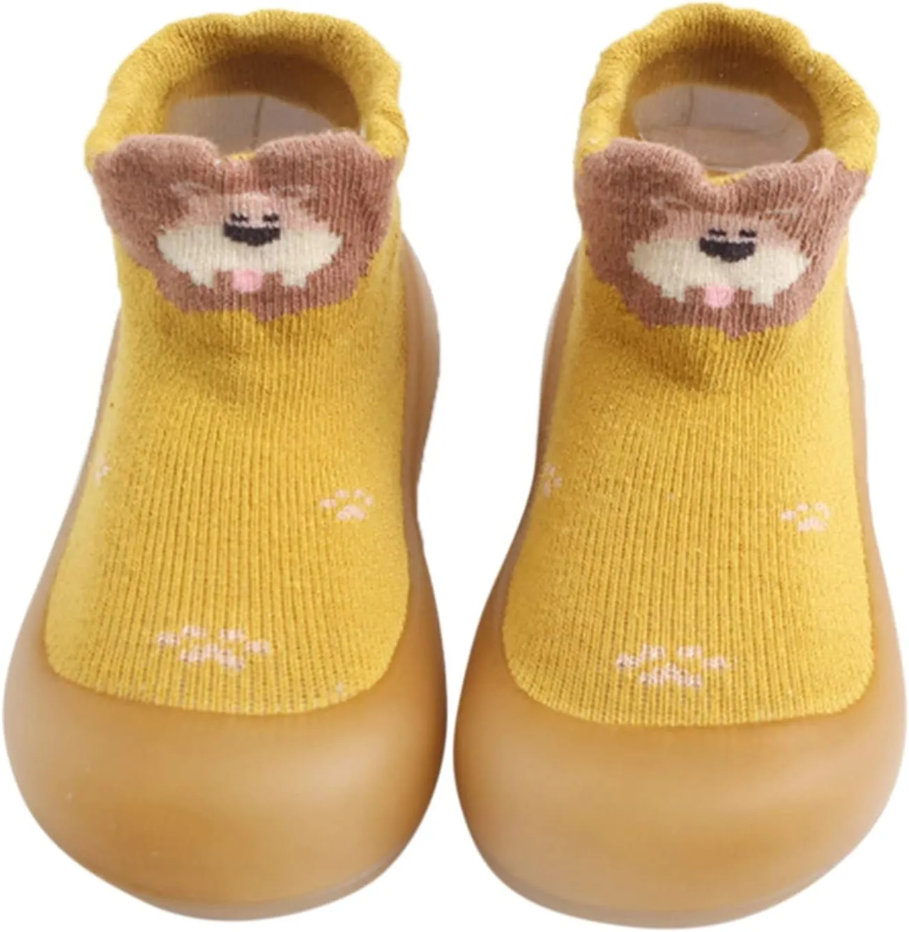 Baby Sock Shoes Boys Girls First Walking Shoes Non Slip Cartoon Soft Rubber Sole Floor Slipper Infant Toddler Sneakers