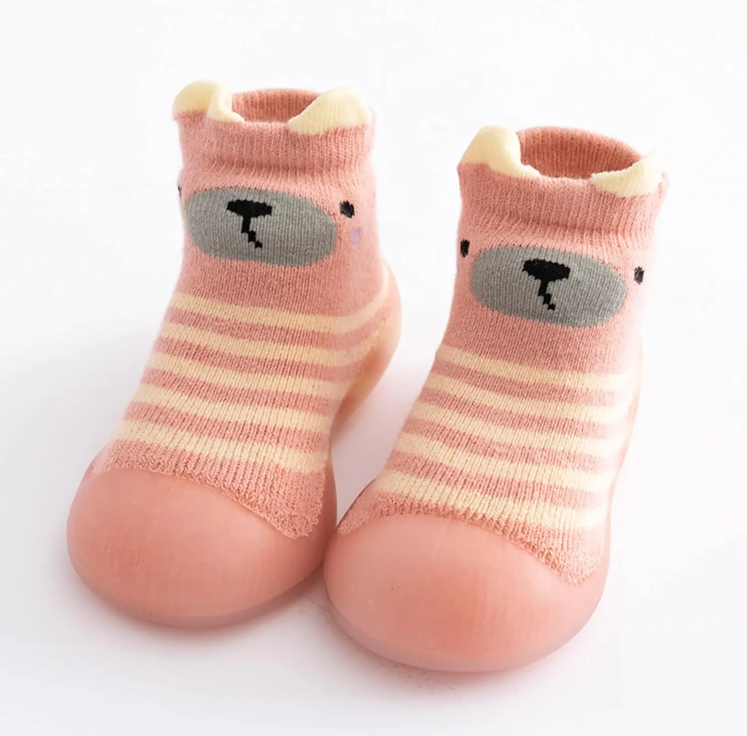 Baby Sock Shoes Toddler Cartoon Rubber Sole Non-Skid Sneakers Floor Slipper Infant Boys Girls First Walking Shoes