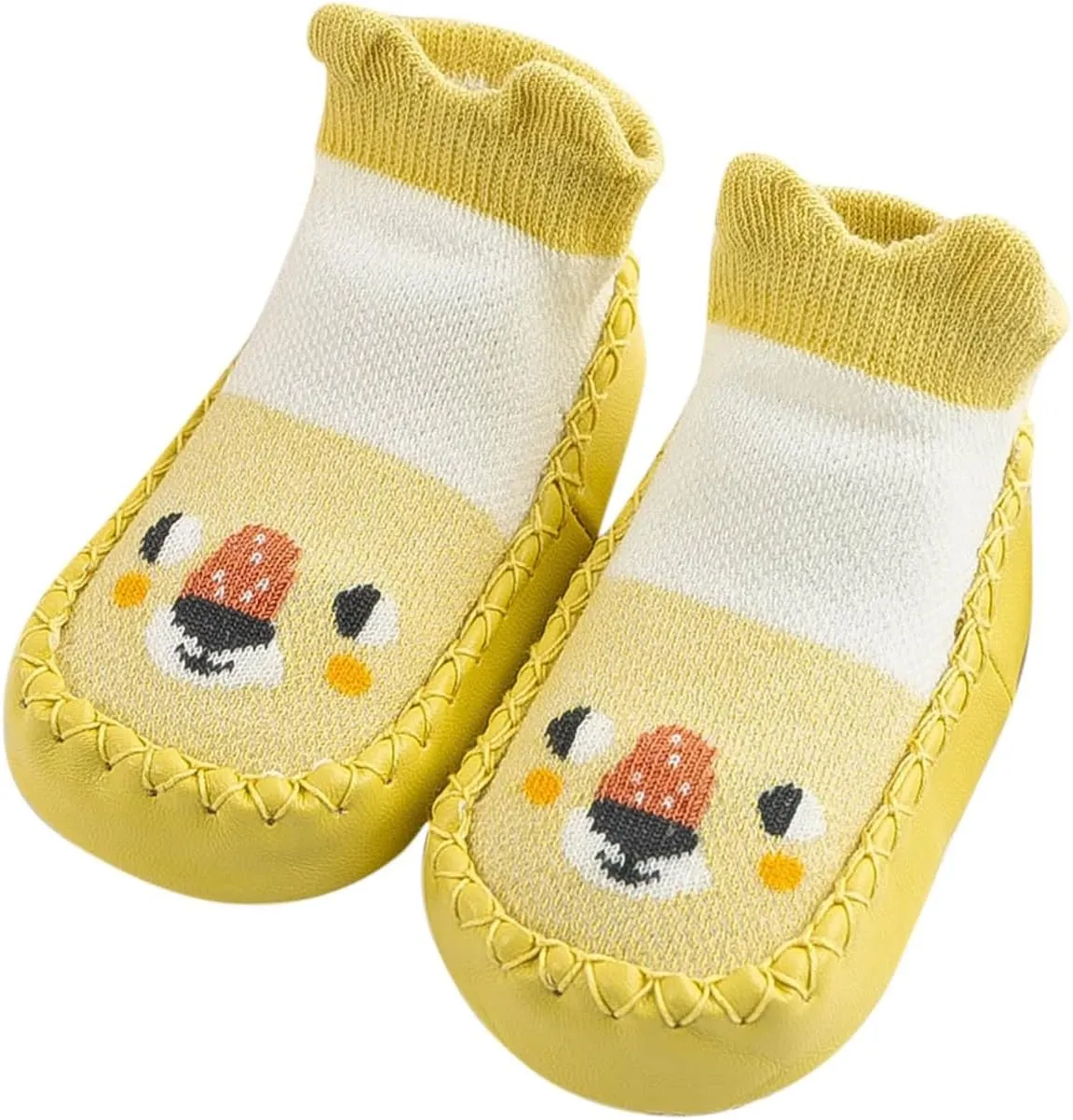 Baby Sock Shoes Toddler Cute Soft Rubber Sole Slipper Knit Printing Non Slip Floor Ankle Infant Walking Shoes