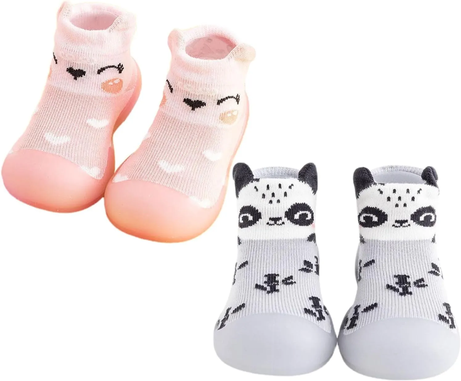 Baby Sock Shoes Toddler Walking Shoes Infant Non-Slip Indoor Cartoon Slippers Soft Rubber Sole Slip On Sneaker