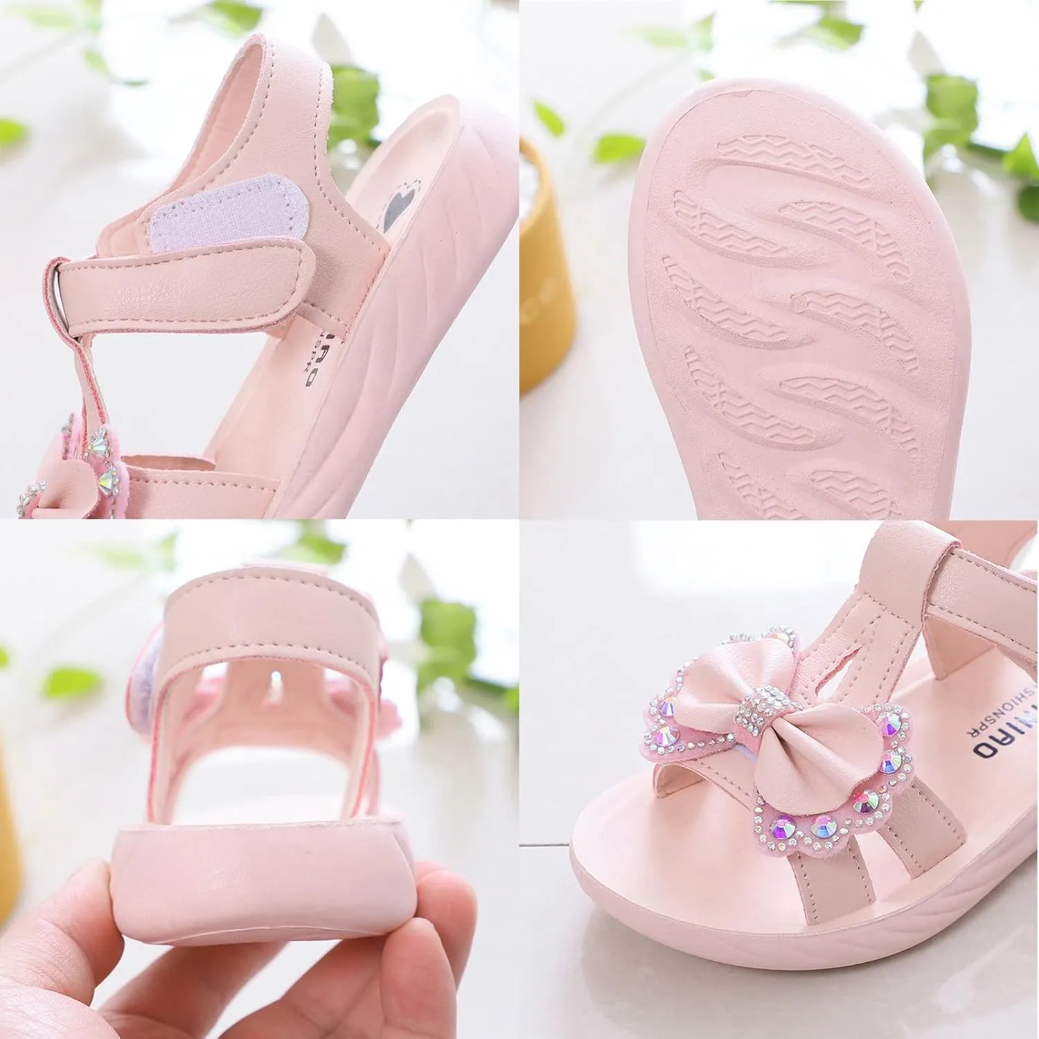 Baby Solid Color Foot Warmer Children Shoes Summer Sandals Fashion Little Girls Soft Soles Children Bow Shoes