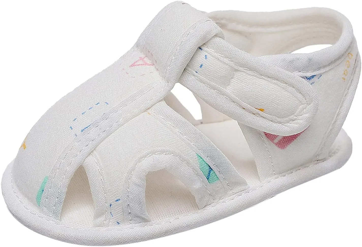 Baby Toddler Canvas Soft Sandals Open Toe Barefoot Flat Wide Shoes Boys Girls Kids Hook Loop Adjusted Casual Sandals