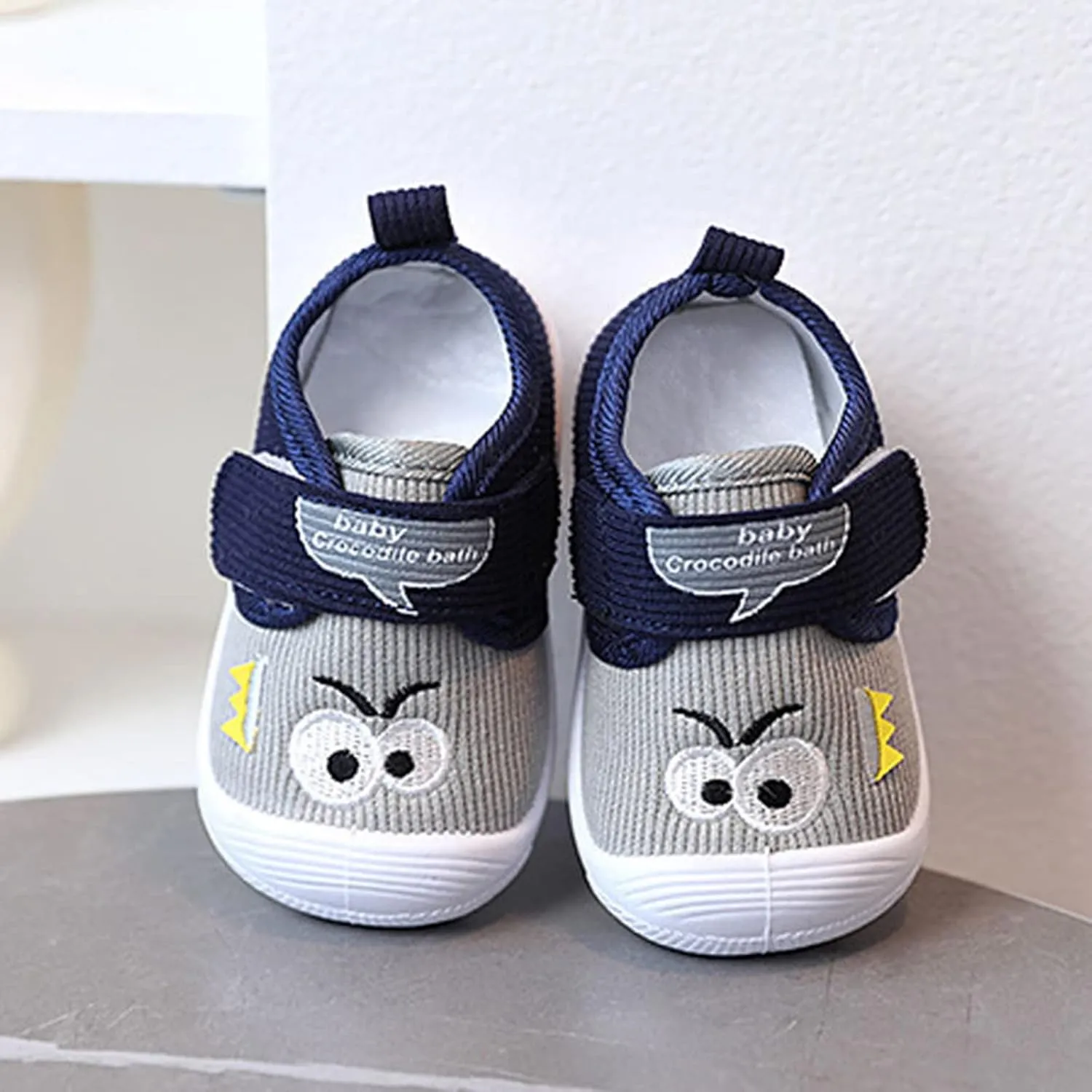 Baby Toddler First Walking Non-Skid Shoes Infant Boys Girls Soft Sole Fashion Breathable Knitted Mesh Socks Shoes Slip-on Slippers