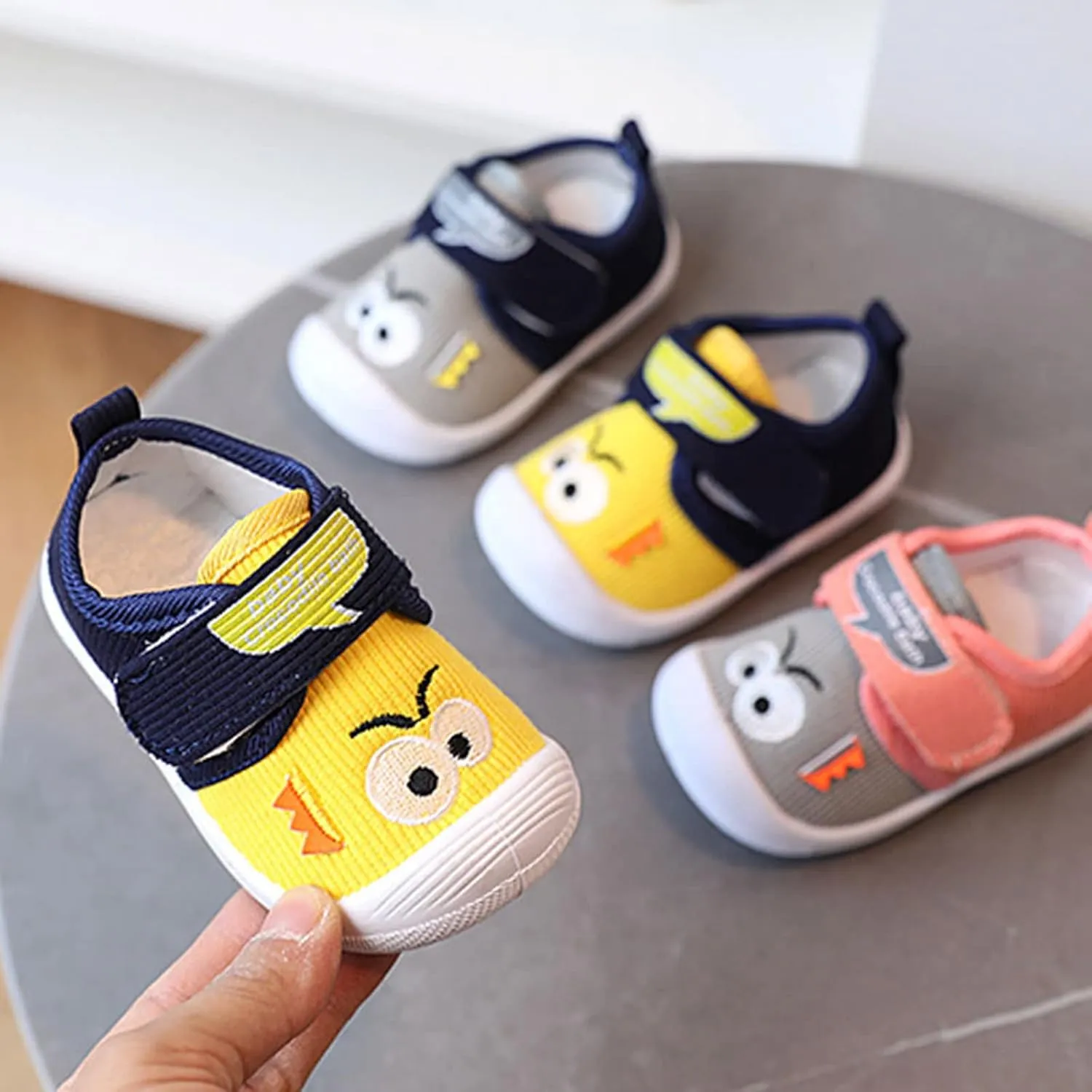 Baby Toddler First Walking Non-Skid Shoes Infant Boys Girls Soft Sole Fashion Breathable Knitted Mesh Socks Shoes Slip-on Slippers