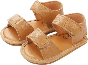 Baby Toddler Sandals Infant Girls Boys Shoes Prewalkers Athletic Soft Sole Flat Shoes Casual Summer (Coffee, 6 Infant)