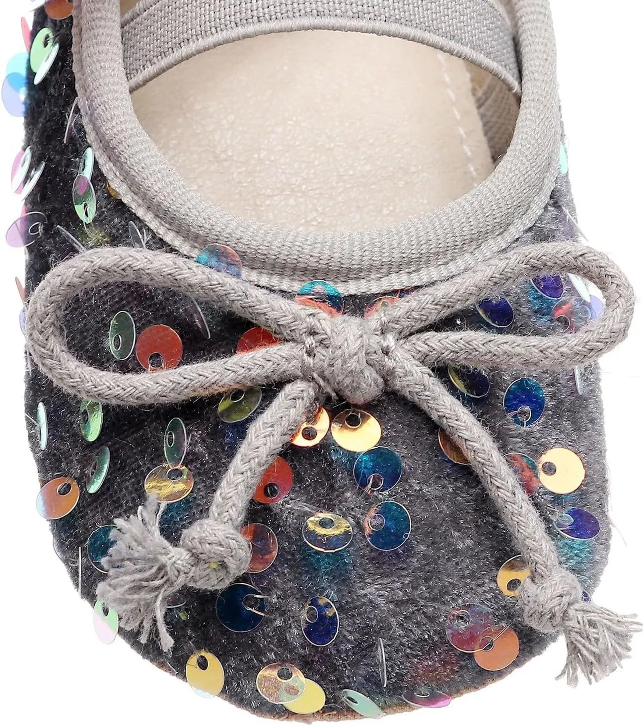 Baby Toddler Sequin Bow Casual Sandals Infant Girls Solid Color Open Toe Shinny Soft Sole Flatt Non Slip Strap Shoes