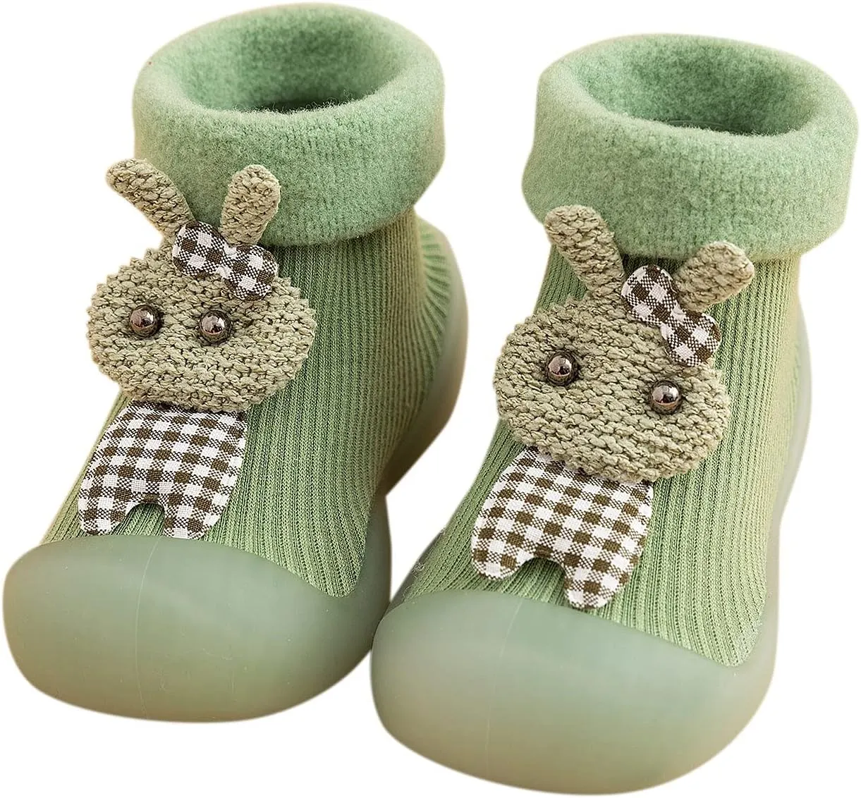 Baby Toddler Sock Shoes Kids Soft Rubber Sole Shoes Breathable Cotton First Walking Shoes Anti-Slip Floor Slippers