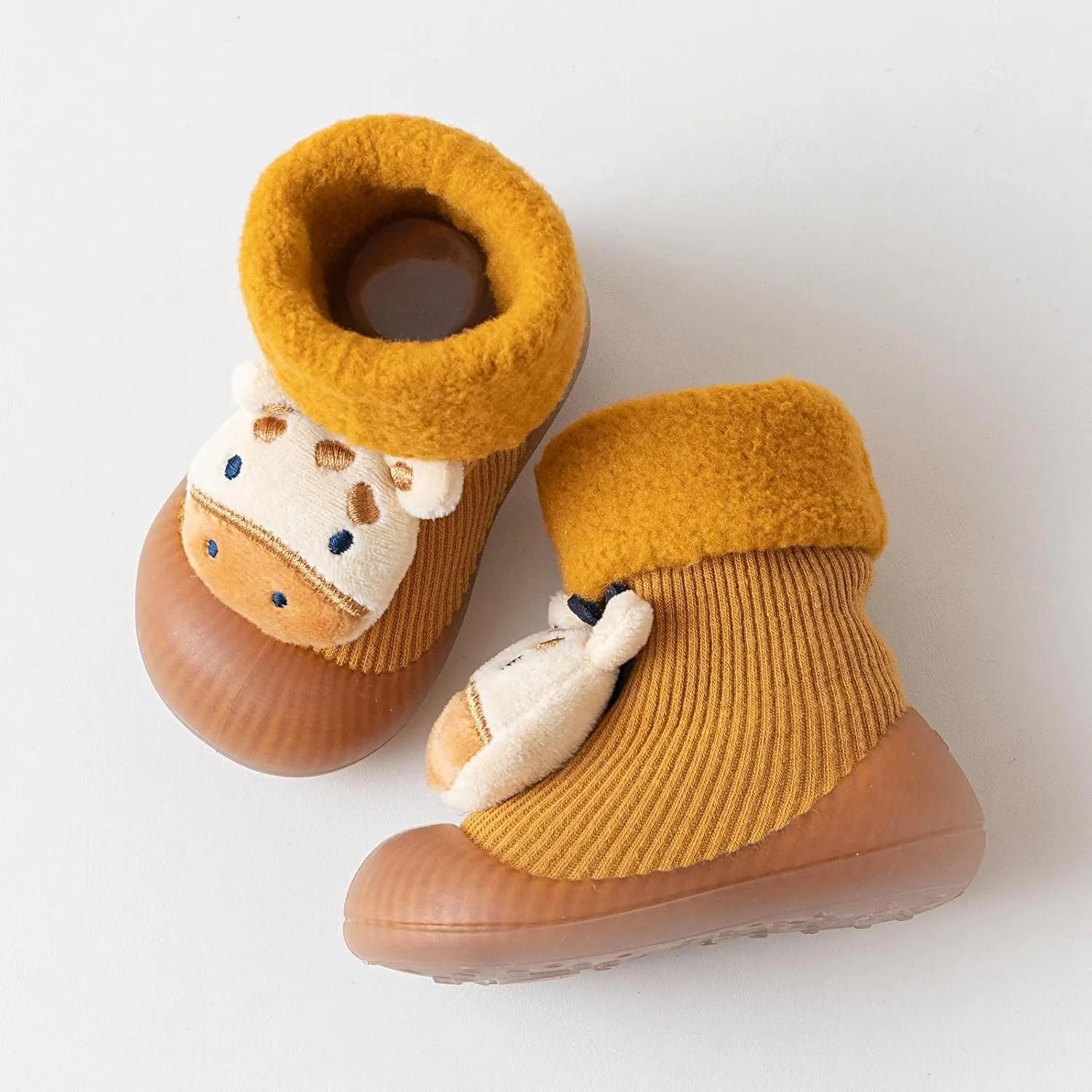 Baby Toddler Sock Shoes Moccasins Non-Slip Soft Comforter Toddler Walkers Cozy Warm Shoes Booties Prewalker