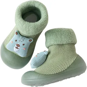 Baby Toddler Sock Shoes Moccasins Non-Slip Soft Comforter Toddler Walkers Cozy Warm Shoes Booties Prewalker