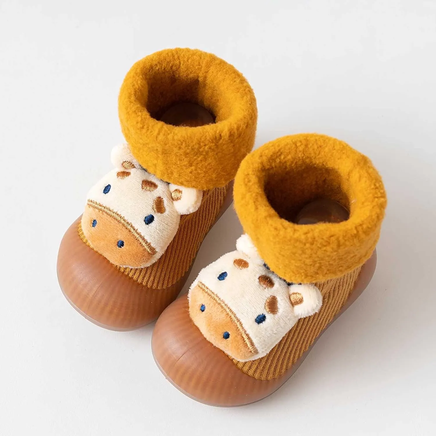 Baby Toddler Sock Shoes Moccasins Non-Slip Soft Comforter Toddler Walkers Cozy Warm Shoes Booties Prewalker