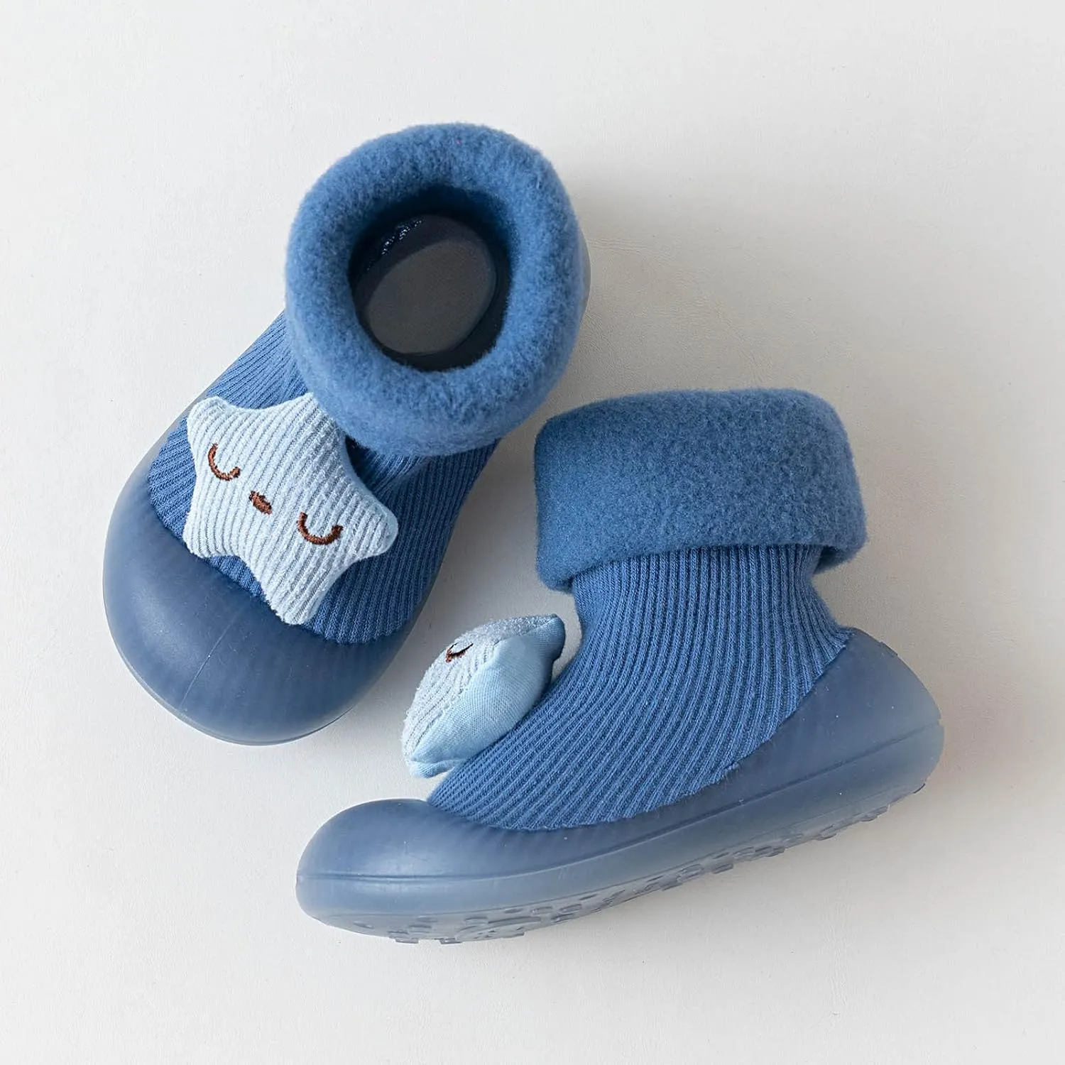 Baby Toddler Sock Shoes Moccasins Non-Slip Soft Comforter Toddler Walkers Cozy Warm Shoes Booties Prewalker