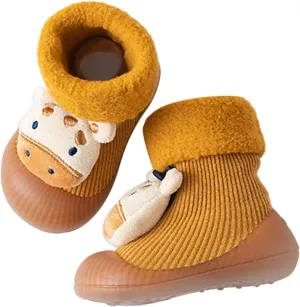 Baby Toddler Sock Shoes Moccasins Non-Slip Soft Comforter Toddler Walkers Cozy Warm Shoes Booties Prewalker
