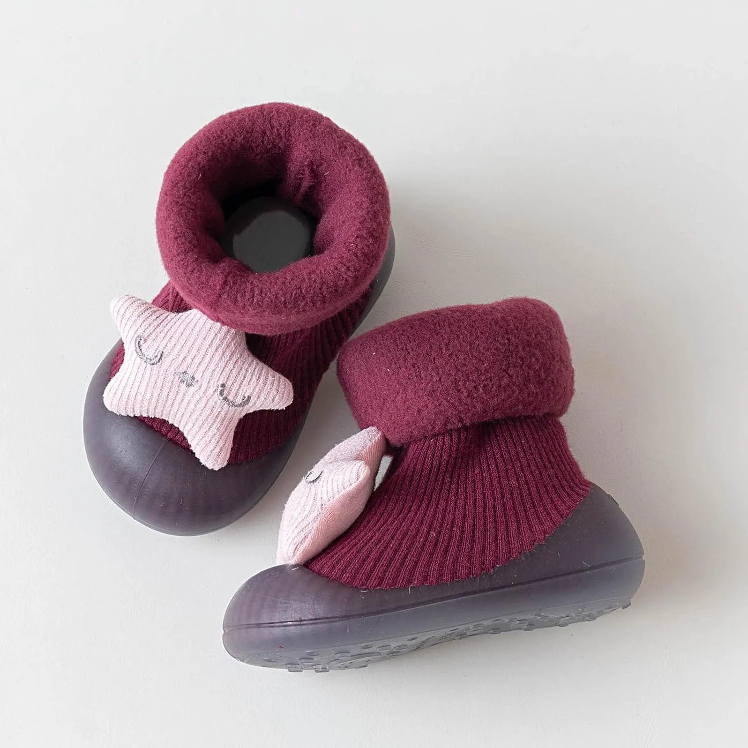 Baby Toddler Sock Shoes Moccasins Non-Slip Soft Comforter Toddler Walkers Cozy Warm Shoes Booties Prewalker