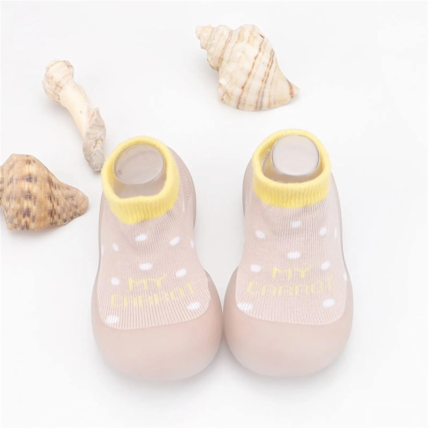 Baby Walking Sock Shoes Infant Slippers Stretchy Knit Slip-On Sneaker Lightweight Floor Slippers House Shoes Socks