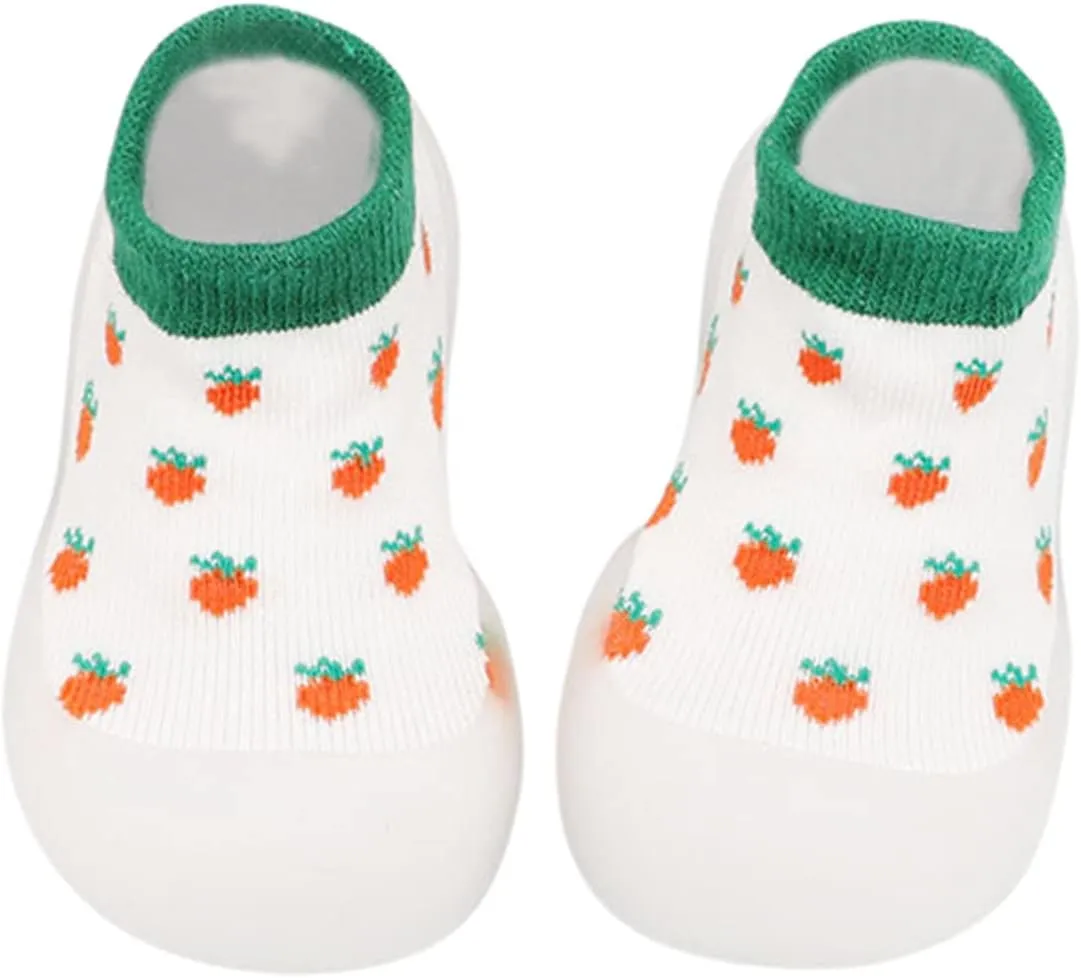 Baby Walking Sock Shoes Infant Slippers Stretchy Knit Slip-On Sneaker Lightweight Floor Slippers House Shoes Socks