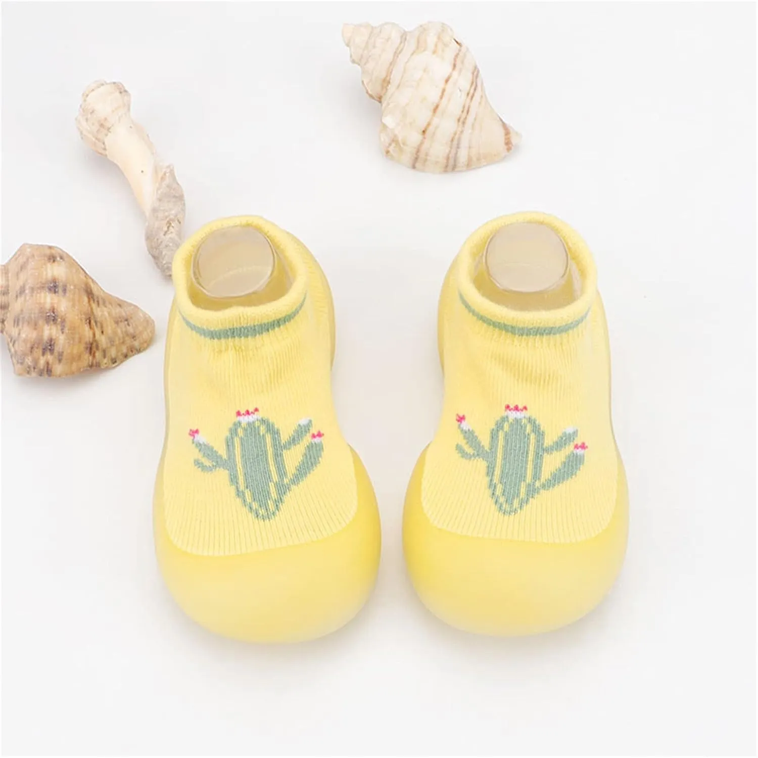 Baby Walking Sock Shoes Infant Slippers Stretchy Knit Slip-On Sneaker Lightweight Floor Slippers House Shoes Socks