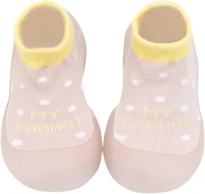 Baby Walking Sock Shoes Infant Slippers Stretchy Knit Slip-On Sneaker Lightweight Floor Slippers House Shoes Socks