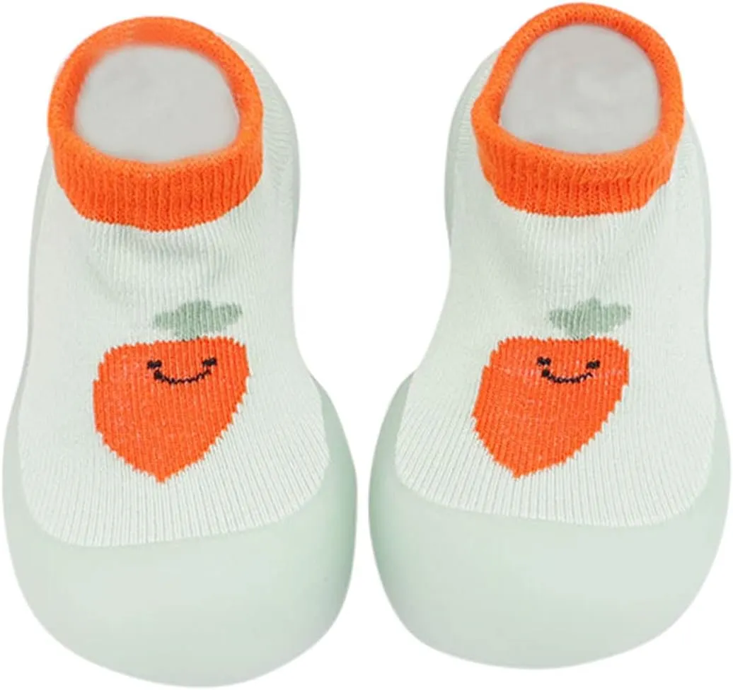 Baby Walking Sock Shoes Infant Slippers Stretchy Knit Slip-On Sneaker Lightweight Floor Slippers House Shoes Socks