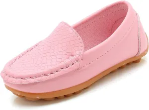 Boys Girls Loafers Soft Slip On Oxford Dress Flats Kids Toddler Casual Boat Shoes School Uniform Moccasin Walking Shoes