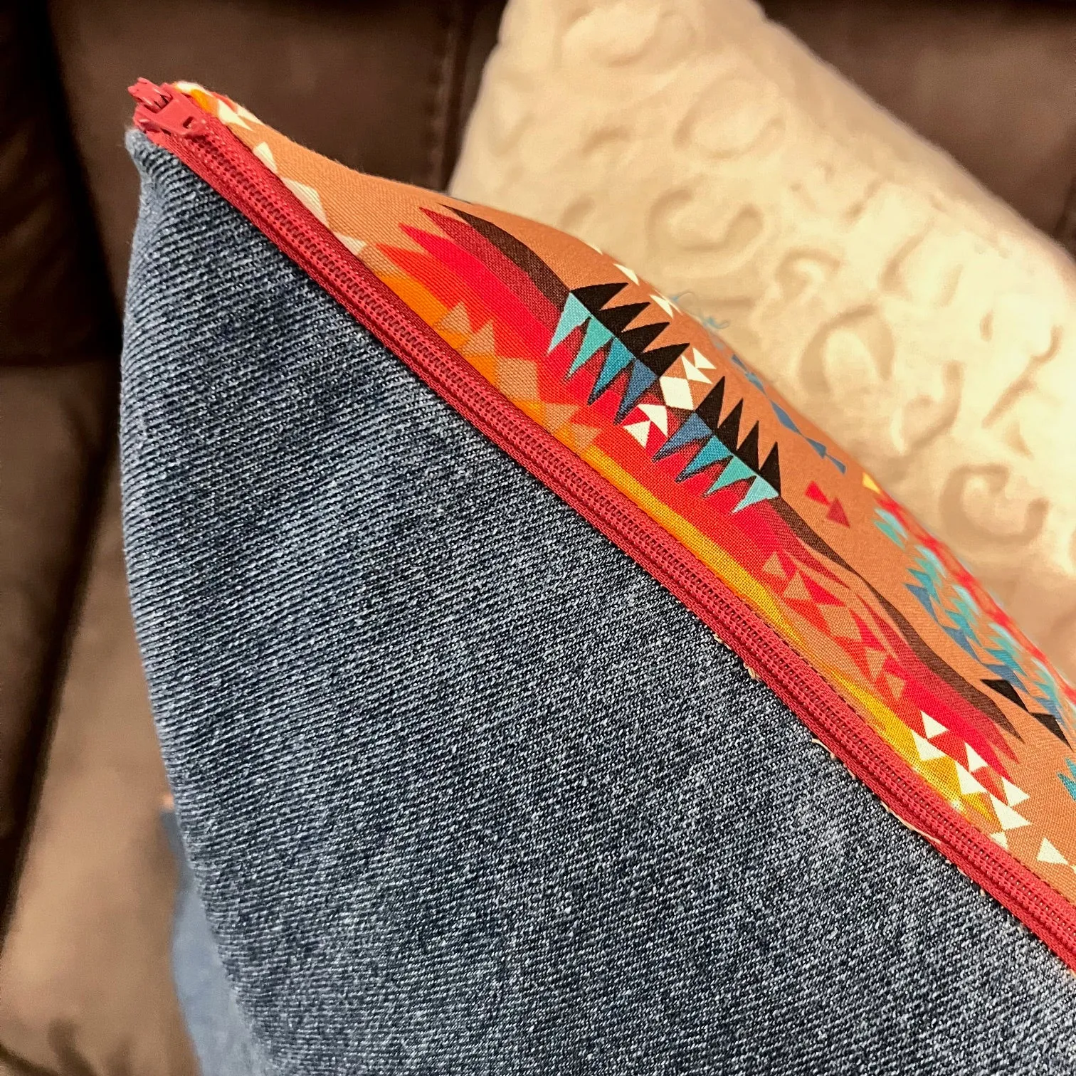 Brown Aztec Western Style Pillow 18 inch Covers