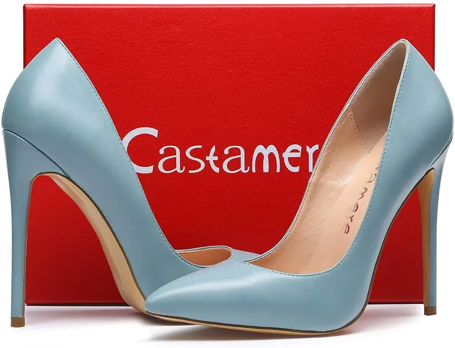 Castamere Women's High Heels Slip-On Pumps Pointy-Toe Elegant Stilettos Wedding Party Sexy Heel Shoes 12CM Heels Pump