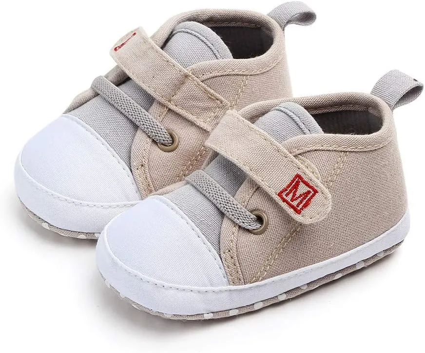 Casual Shoes for Baby Cute Sole Girls Soft Canvas First Shoes Baby Newborn Letter Walkers Boys Shoes Baby Sneakers