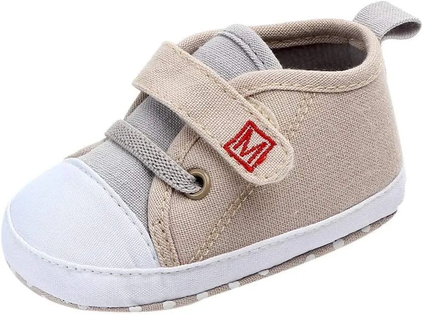 Casual Shoes for Baby Cute Sole Girls Soft Canvas First Shoes Baby Newborn Letter Walkers Boys Shoes Baby Sneakers