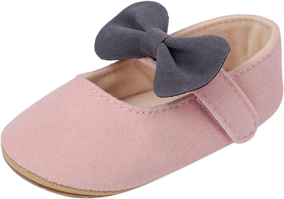 Casual Shoes for Children Toddler Kids Infant Girls Soild Colour Bowknot Princress Shoes Soft Sole The Floor