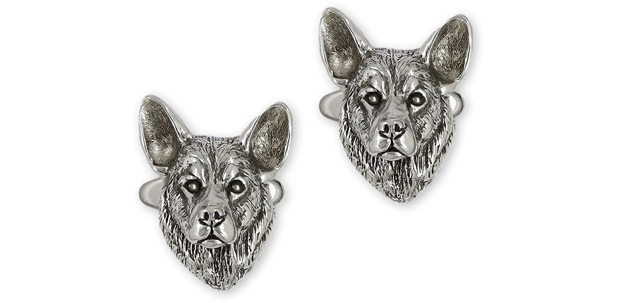 Cattle Dog Cufflinks Sterling Silver Handmade Australian Cattle Dog Jewelry  CTD2-CL