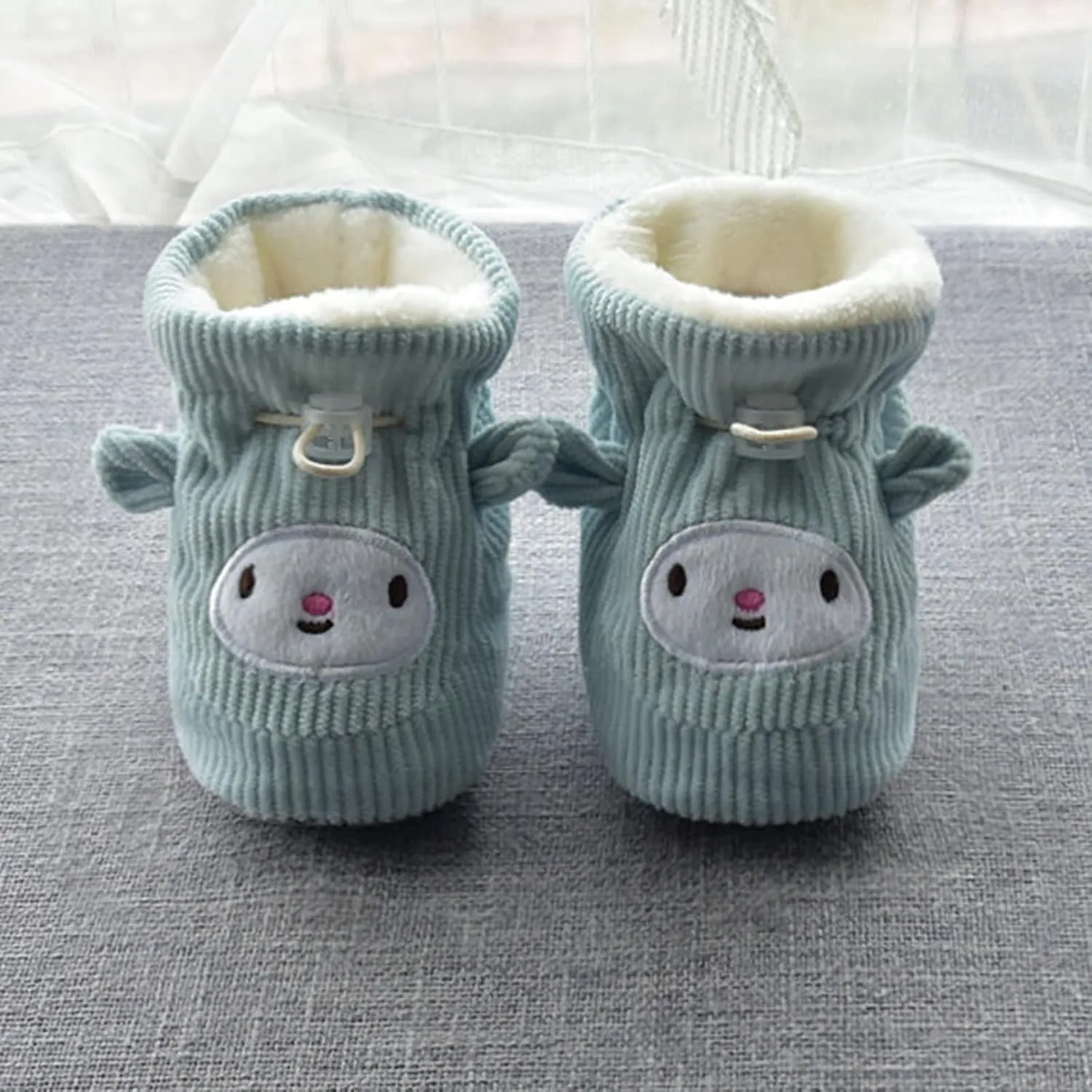 Children Floor Boots Toddler Shoes Cotton Shoes Plus Velvet Thick Warm Soft Soles Cute Shoes Kids Boots for Girls