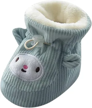 Children Floor Boots Toddler Shoes Cotton Shoes Plus Velvet Thick Warm Soft Soles Cute Shoes Kids Boots for Girls
