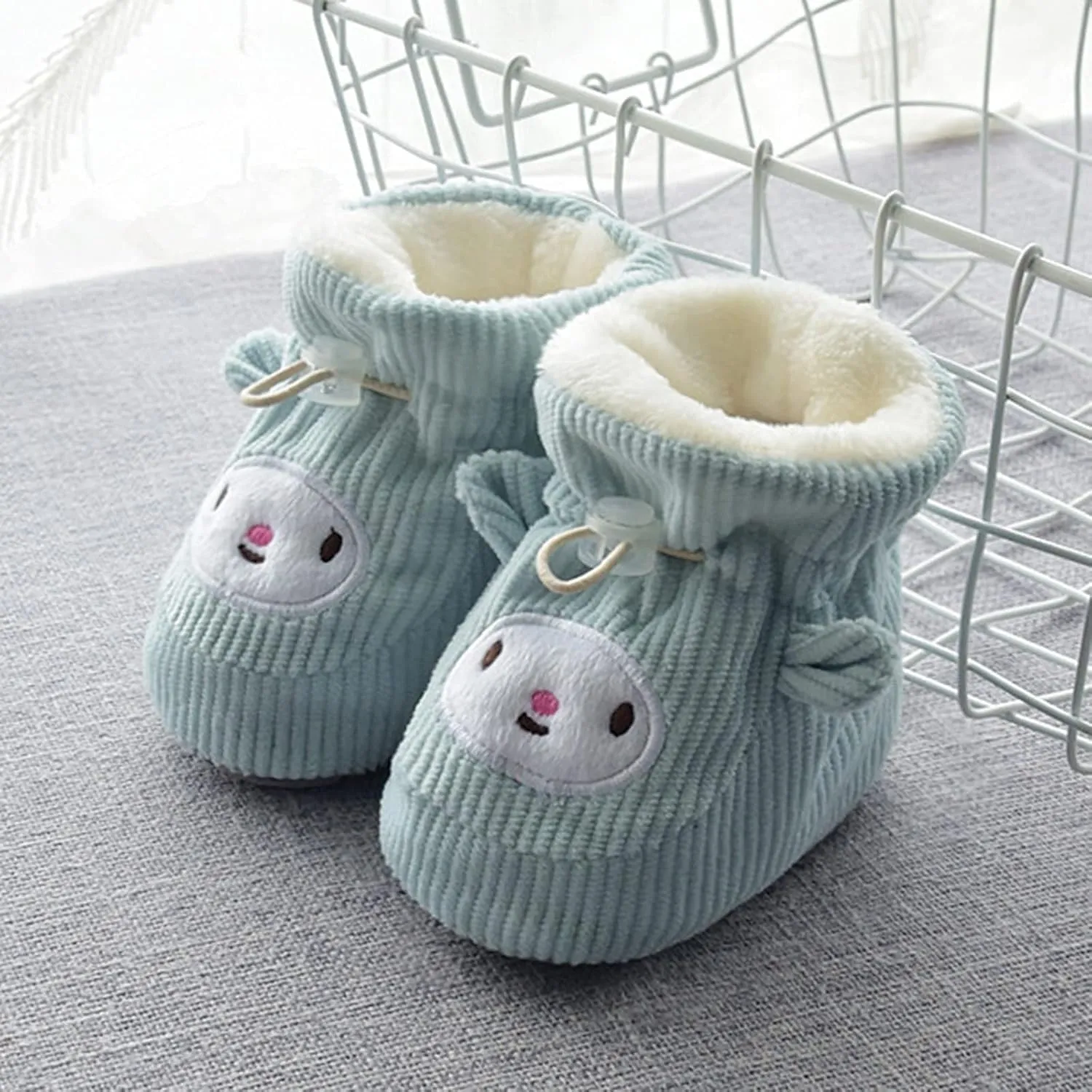 Children Floor Boots Toddler Shoes Cotton Shoes Plus Velvet Thick Warm Soft Soles Cute Shoes Kids Boots for Girls